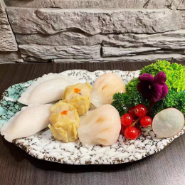 Assortiment de raviolis à la vapeur